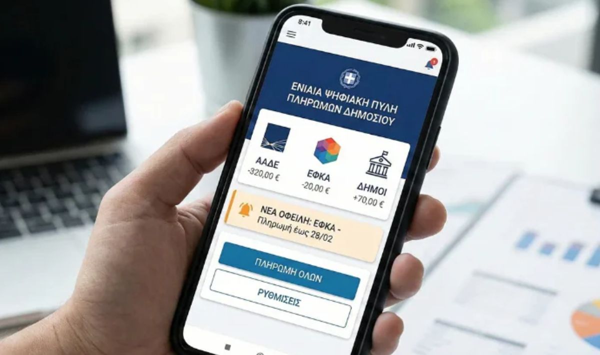 Τι αλλάζει με την Ενιαία Ψηφιακή Πύλη Πληρωμών για τις οφειλές προς το Δημόσιο